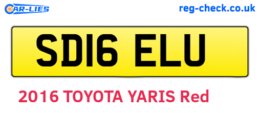 SD16ELU are the vehicle registration plates.