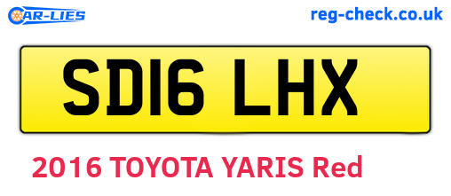 SD16LHX are the vehicle registration plates.