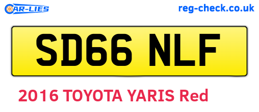 SD66NLF are the vehicle registration plates.