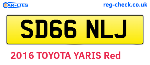 SD66NLJ are the vehicle registration plates.