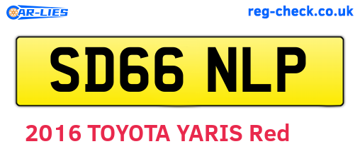 SD66NLP are the vehicle registration plates.