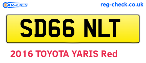SD66NLT are the vehicle registration plates.