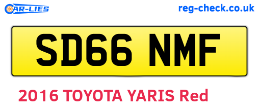 SD66NMF are the vehicle registration plates.