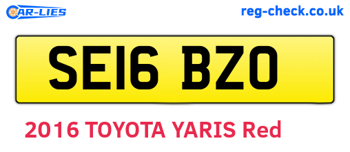 SE16BZO are the vehicle registration plates.
