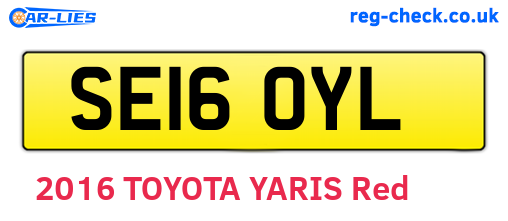 SE16OYL are the vehicle registration plates.