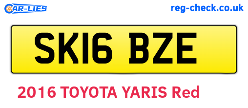 SK16BZE are the vehicle registration plates.