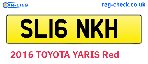 SL16NKH are the vehicle registration plates.