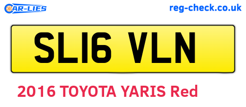 SL16VLN are the vehicle registration plates.