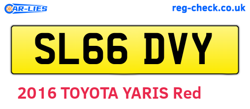 SL66DVY are the vehicle registration plates.