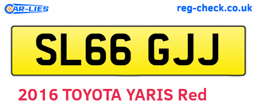 SL66GJJ are the vehicle registration plates.