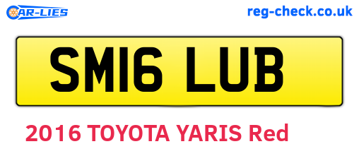 SM16LUB are the vehicle registration plates.