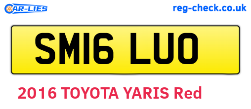 SM16LUO are the vehicle registration plates.