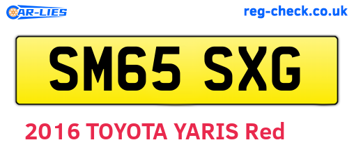 SM65SXG are the vehicle registration plates.