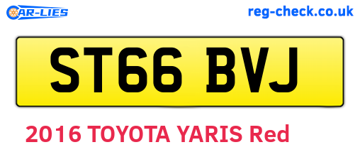 ST66BVJ are the vehicle registration plates.
