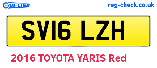SV16LZH are the vehicle registration plates.