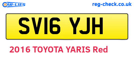 SV16YJH are the vehicle registration plates.