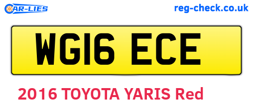 WG16ECE are the vehicle registration plates.