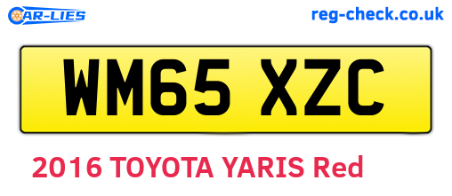 WM65XZC are the vehicle registration plates.