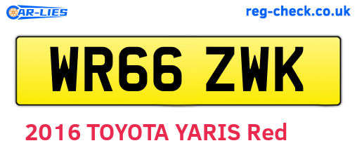 WR66ZWK are the vehicle registration plates.