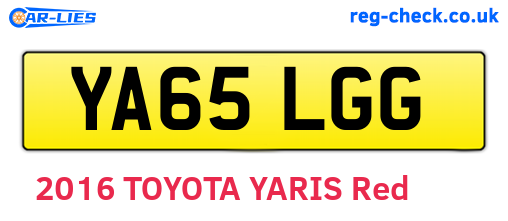 YA65LGG are the vehicle registration plates.