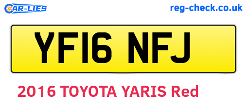 YF16NFJ are the vehicle registration plates.