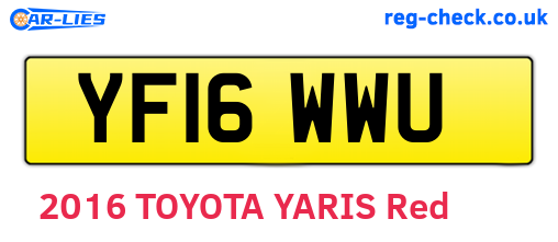 YF16WWU are the vehicle registration plates.
