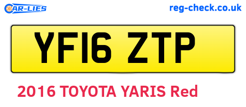 YF16ZTP are the vehicle registration plates.