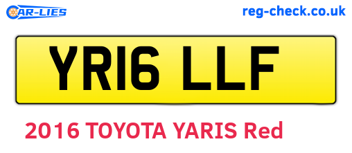 YR16LLF are the vehicle registration plates.