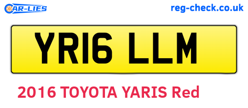 YR16LLM are the vehicle registration plates.