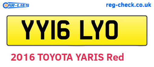 YY16LYO are the vehicle registration plates.