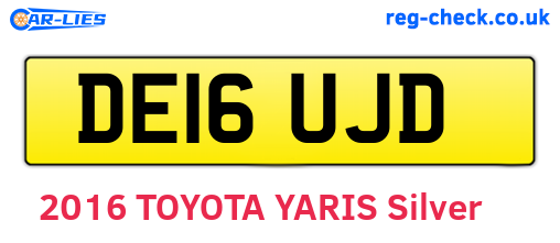 DE16UJD are the vehicle registration plates.