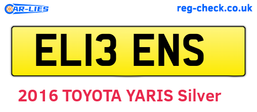 EL13ENS are the vehicle registration plates.