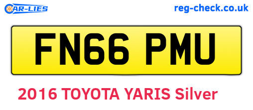 FN66PMU are the vehicle registration plates.