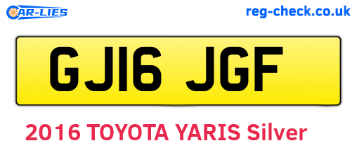 GJ16JGF are the vehicle registration plates.