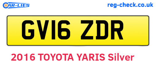 GV16ZDR are the vehicle registration plates.