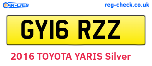 GY16RZZ are the vehicle registration plates.
