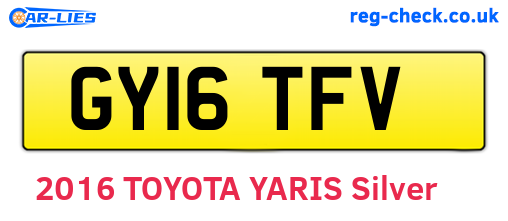 GY16TFV are the vehicle registration plates.