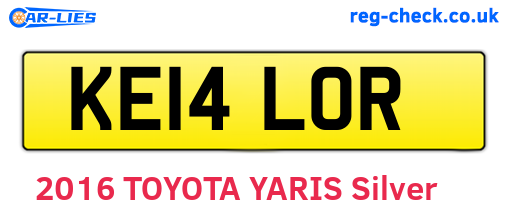 KE14LOR are the vehicle registration plates.