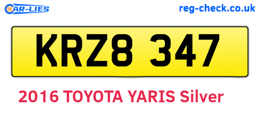 KRZ8347 are the vehicle registration plates.