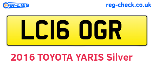 LC16OGR are the vehicle registration plates.