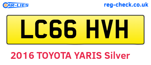 LC66HVH are the vehicle registration plates.