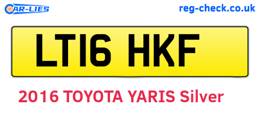 LT16HKF are the vehicle registration plates.