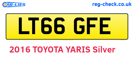 LT66GFE are the vehicle registration plates.