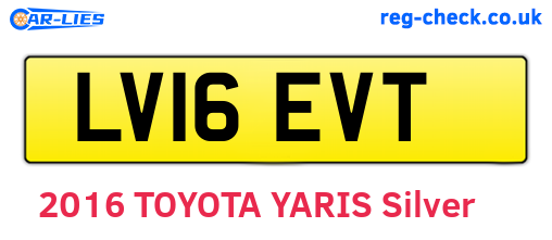 LV16EVT are the vehicle registration plates.