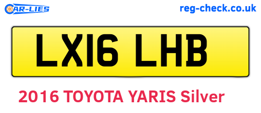 LX16LHB are the vehicle registration plates.