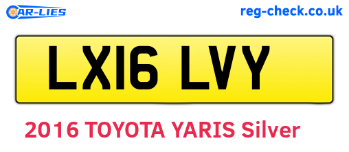 LX16LVY are the vehicle registration plates.