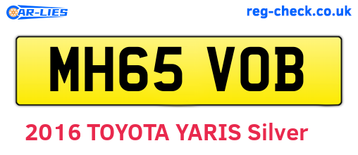 MH65VOB are the vehicle registration plates.