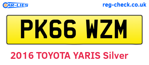PK66WZM are the vehicle registration plates.