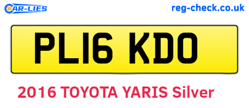 PL16KDO are the vehicle registration plates.