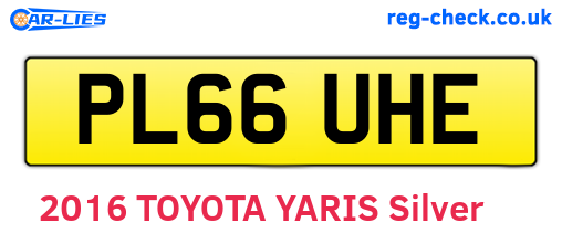 PL66UHE are the vehicle registration plates.